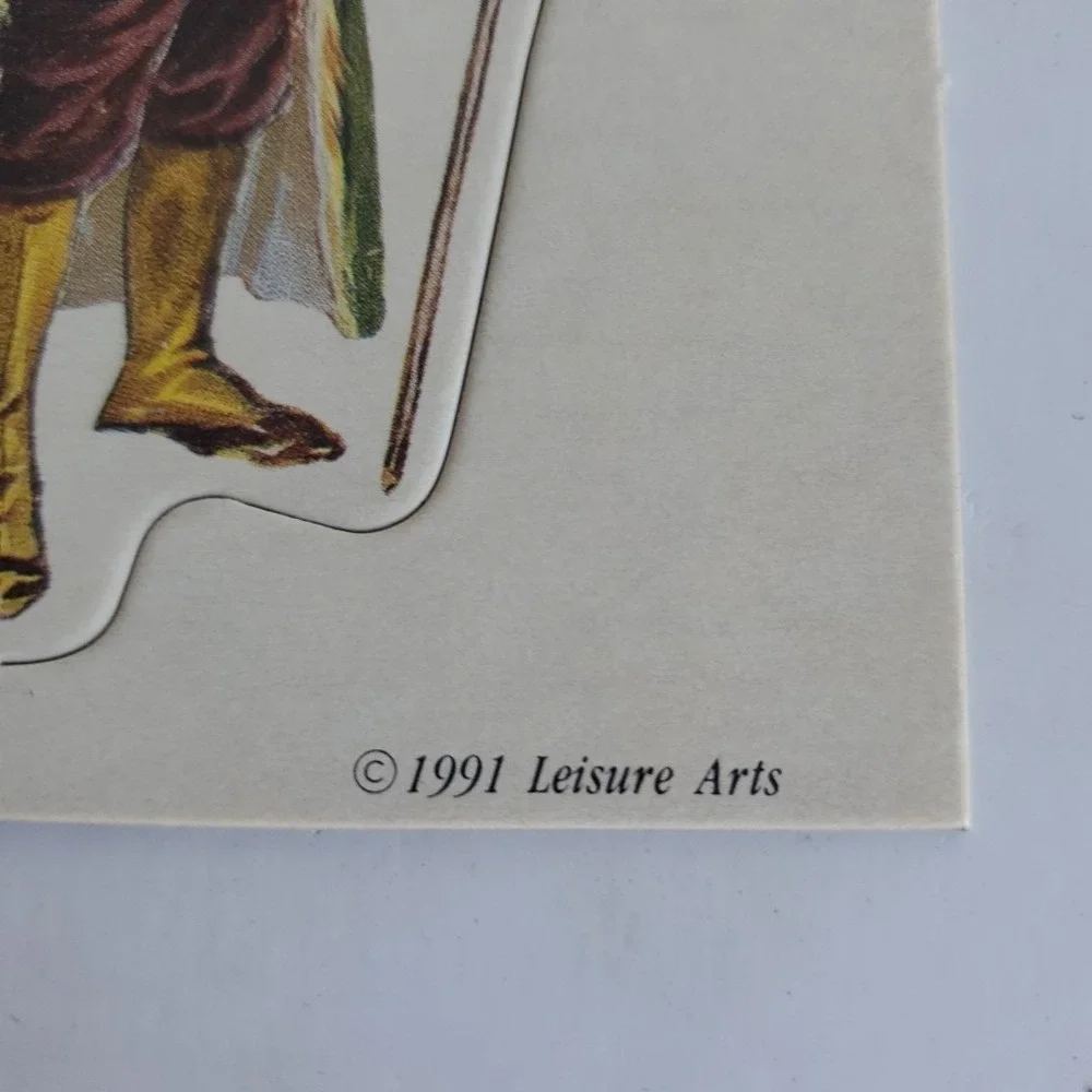 Leisure Arts Cardboard Ornaments 1991  On Card santa‎ claus